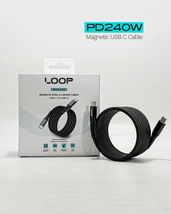 LOOP 240W Magnetic USB C Cable 2M