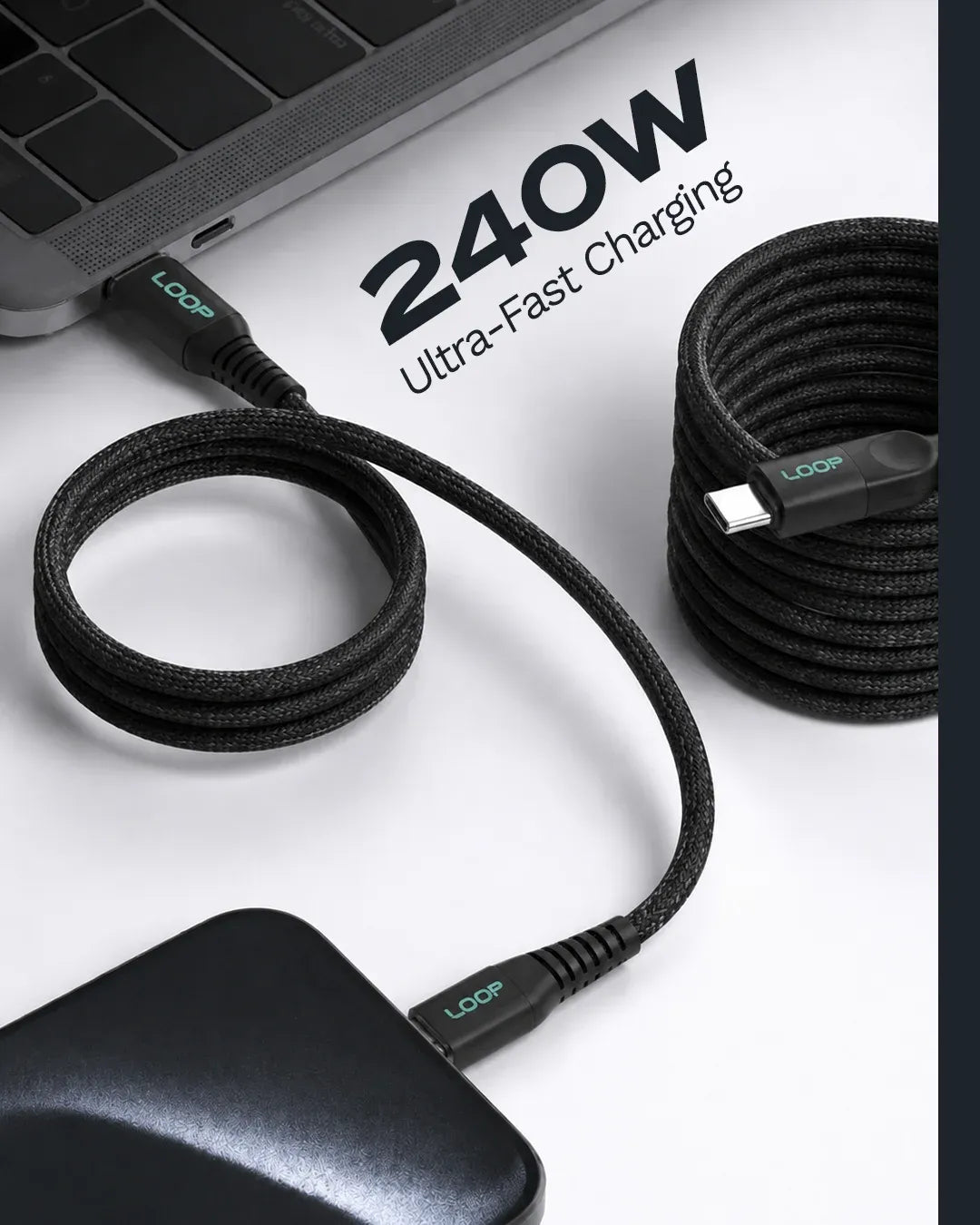LOOP 240W Magnetic USB C Cable 2M
